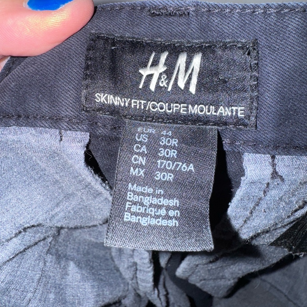 H&M Skinny Fit Blue Pants
